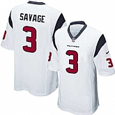 Nike Men & Women & Youth Texans #3 Savage White Team Color Game Jersey,baseball caps,new era cap wholesale,wholesale hats